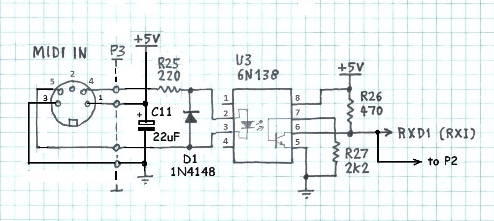 MIDI IN circuit (v2)